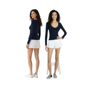 No Boundaries Twisted Front Long Sleeve Top